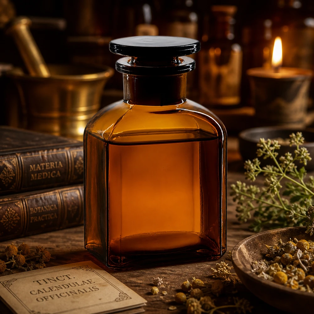 150 ml vierkante bruine glazen fles met hoekige vorm, brede hals en glazen stop, voor natuurgeneeskunde