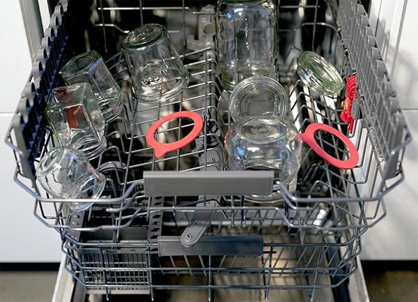 Potten steriliseren in de vaatwasser