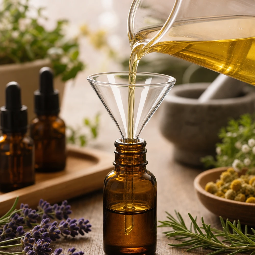 Hittebestendige trechter van borosilicaat 55 mm voor aromatherapie en het decanteren van essentiële olie