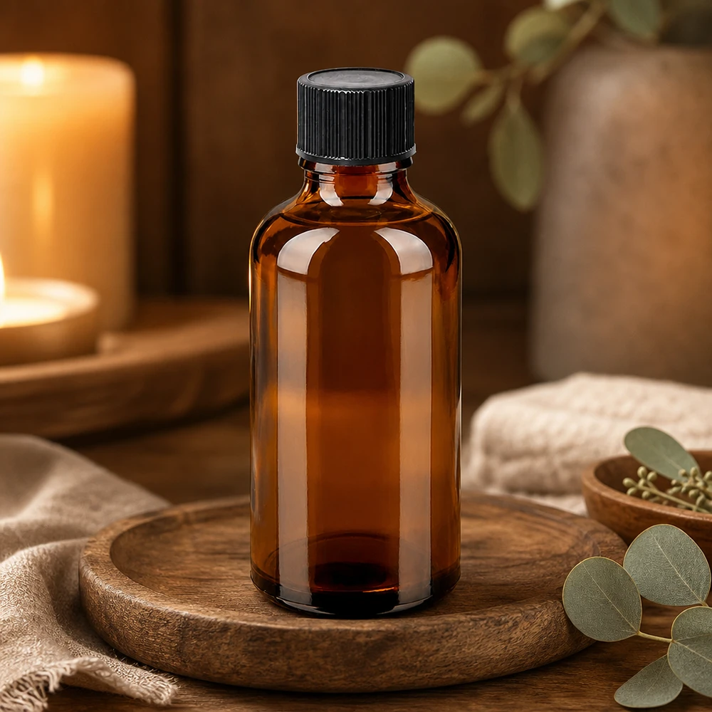 Compacte 50ml druppelfles BrownLine serie met robuuste glazen behuizing en nauwkeurig druppelsysteem