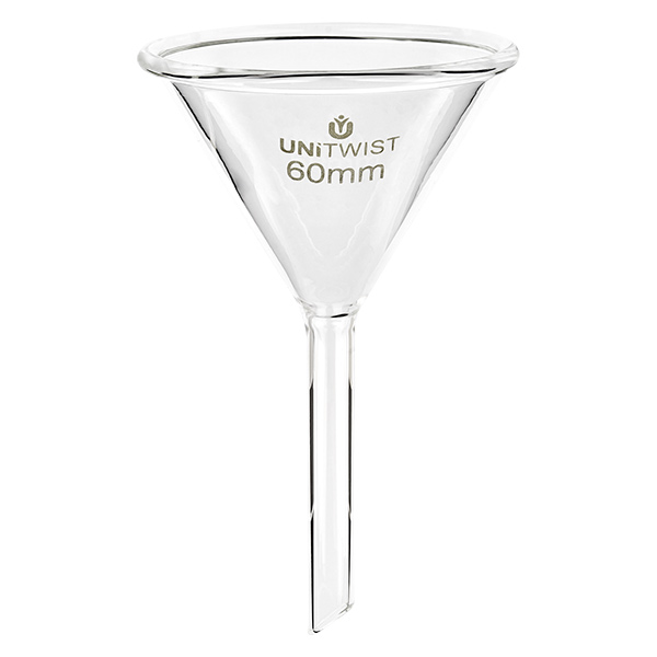 Glazen trechter ø60mm borosilicaat UNiTWIST Glazen trechter ø60mm borosilicaat UNiTWIST