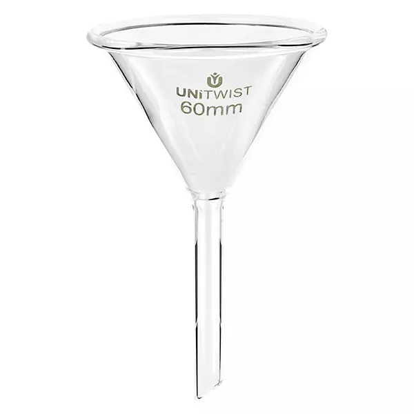 Glazen trechter ø60mm borosilicaat UNiTWIST