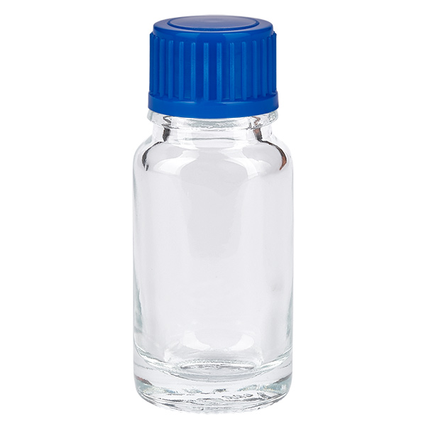 10ml flesje 11mm SV blauw STD ClearLine UT18/10 Glazen flesje van 10 ml met blauwe schroefdop ClearLine UT18/10 voor farmaceutische toepassingen