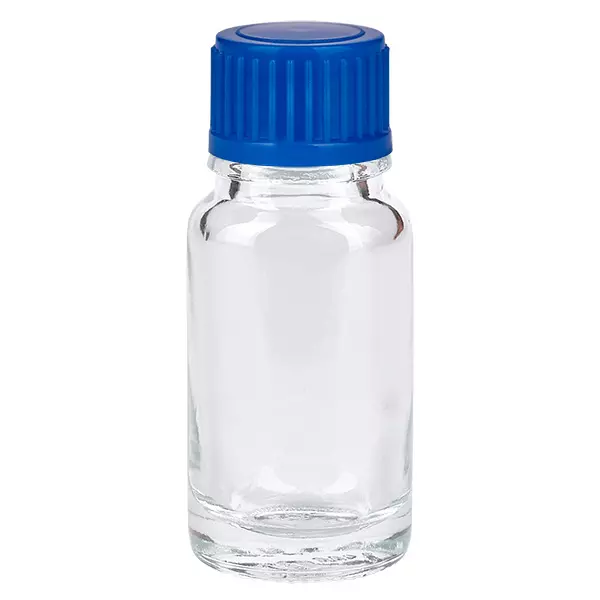 10ml flesje 11mm SV blauw STD ClearLine UT18/10 Glazen flesje van 10 ml met blauwe schroefdop ClearLine UT18/10 voor farmaceutische toepassingen