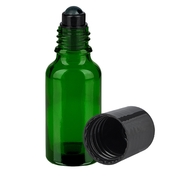 20ml flacon roll-on zwart STD GreenLine UT18/20 20ml flacon roll-on zwart STD GreenLine UT18/20