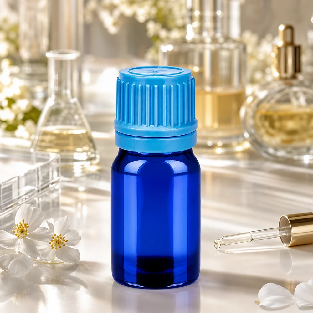 Mondgeblazen 5ml glazen flesje met mat oppervlak voor hoogwaardige cosmetische producten