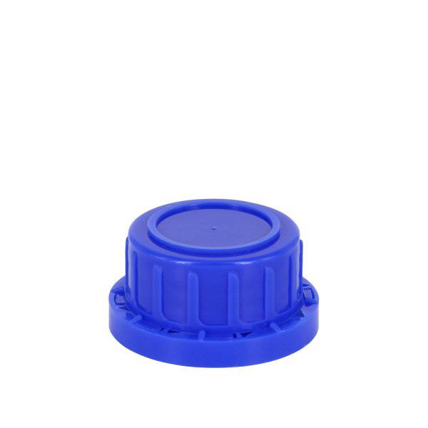Schroefsluiting VR DIN 32 blauw met EPE-tussenlaag, passend op flessen met wijde hals 500ml en 1000ml Schroefsluiting VR DIN 32 blauw met EPE-tussenlaag, passend op flessen met wijde hals 500ml en 1000ml