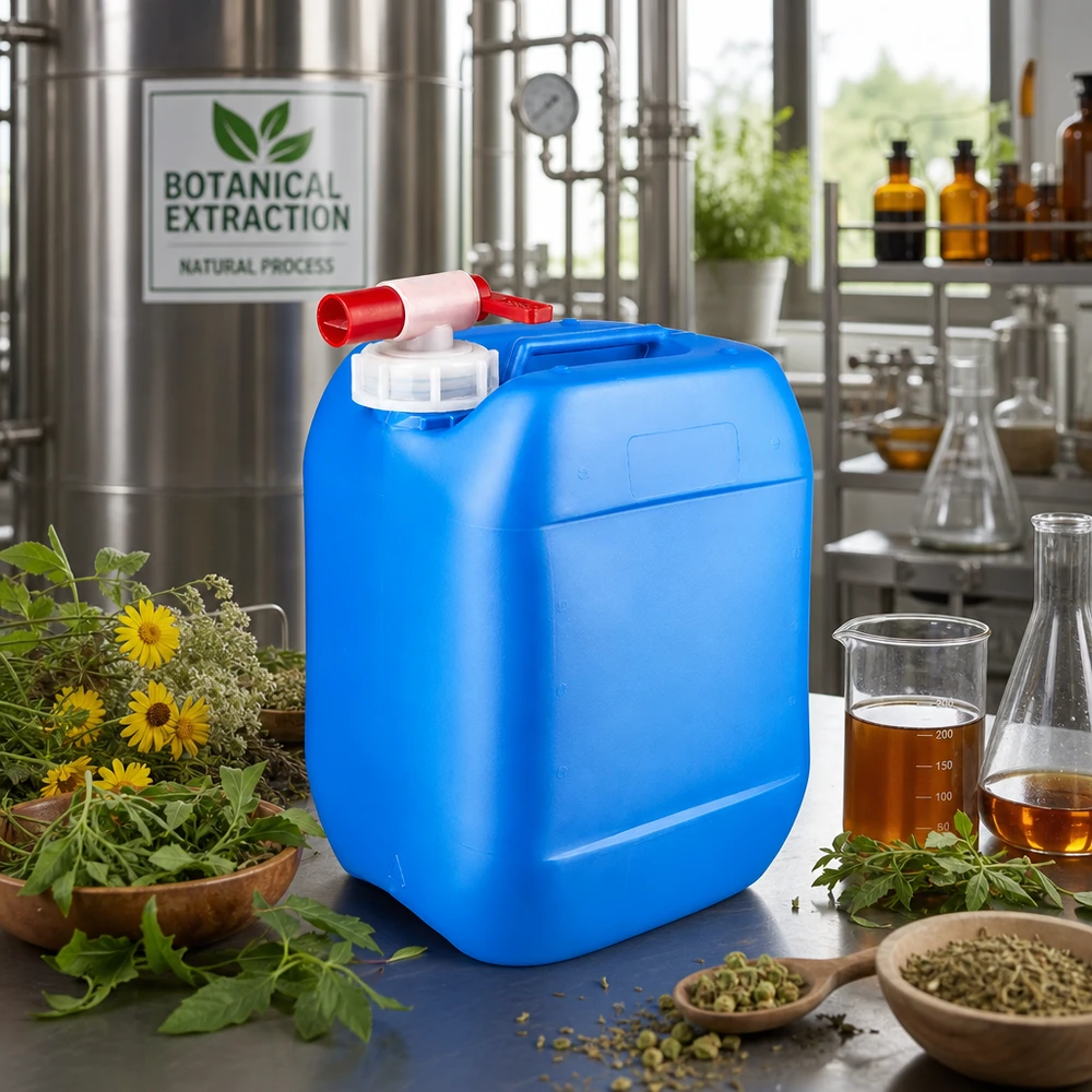 Jerrycan van 10 liter met tapkraan voor kruidenextractie en natuurlijke distillaten