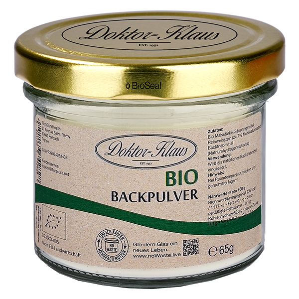 65 g biologisch bakpoeder Doktor-Klaus noWaste 65 g biologisch bakpoeder Doktor-Klaus noWaste