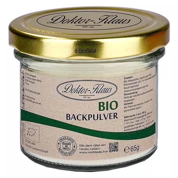 65 g biologisch bakpoeder Doktor-Klaus noWaste 65 g biologisch bakpoeder Doktor-Klaus noWaste