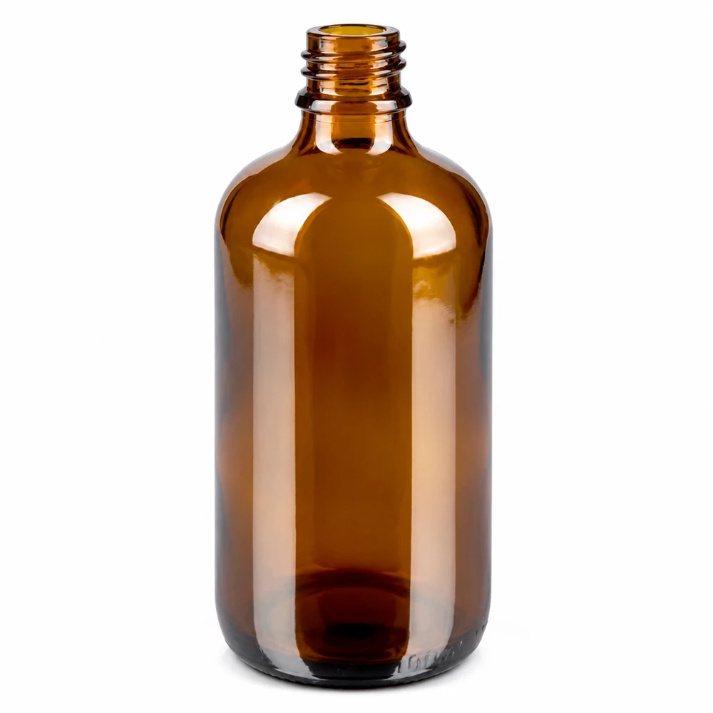 100ml sprayflacon zwart/tr. STD BrownLine UT18/100 Hoogwaardige glazen spuitfles 100ml bruin met standaard schroefdraad voor verschillende spuitkoppen