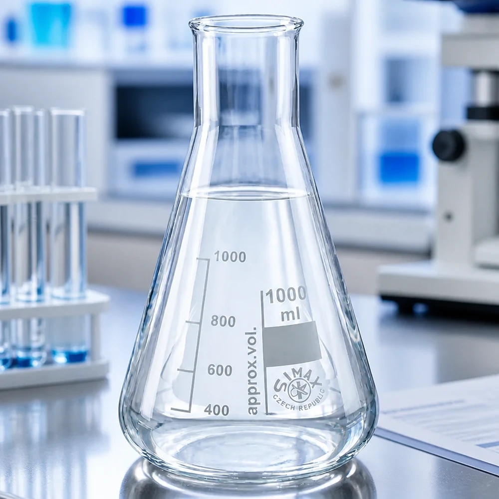 Maatkolf 100ml conische vorm met wijde hals voor professionele laboratoriumtechnologie