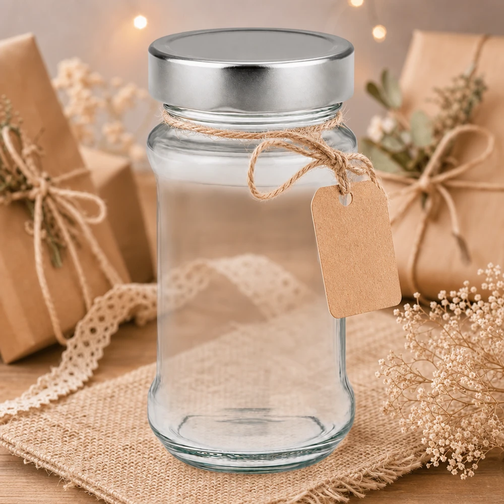 390ml rond glas met BasicSeal deksel zilver UNiTWIST 390ml rond glas met BasicSeal deksel zilver UNiTWIST