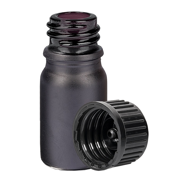5ml flessenglazen 11mm SV zwart STD BlackLine UT18/5 5ml flessenglazen 11mm SV zwart STD BlackLine UT18/5