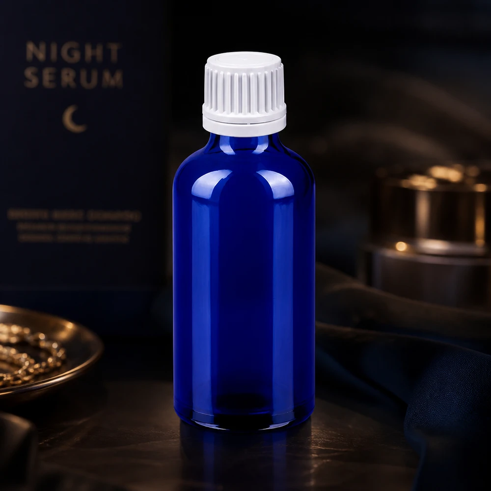 Veelzijdige glazen fles van 50 ml met robuust ontwerp voor laboratoriumcosmetica en aromatherapie