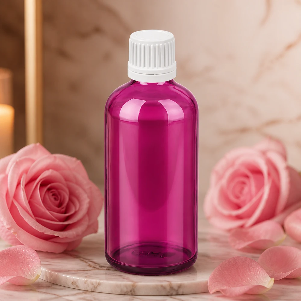 100ml fles 11mm schroefdop wit originaliteit schroefdop PurpleLine UT18/100 100 ml paarse smaakfles met lekvrije dop, perfect voor wellness- en spatoepassingen