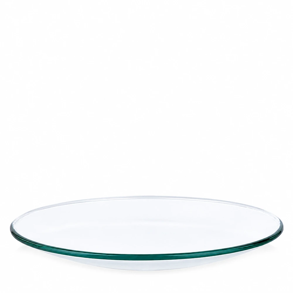 Transparante ronde glazen schaal 9cm diameter voor laboratorium en wetenschappelijk gebruik