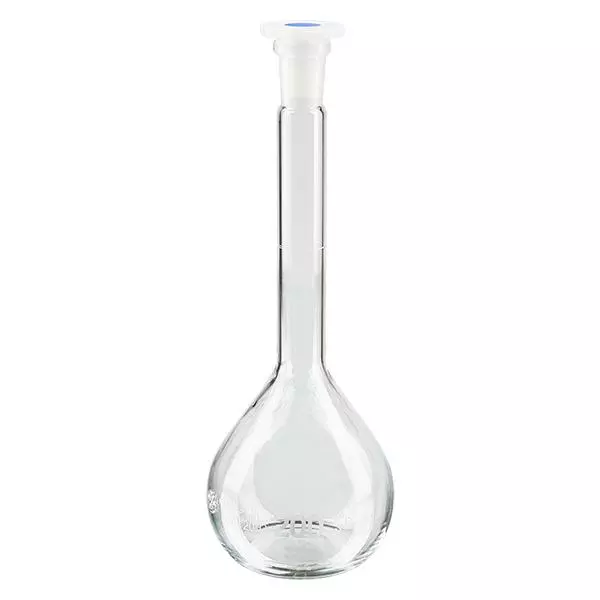 Maatkolven 200ml met slijpstuk 14/23 borosilicaat incl. PEHD stop