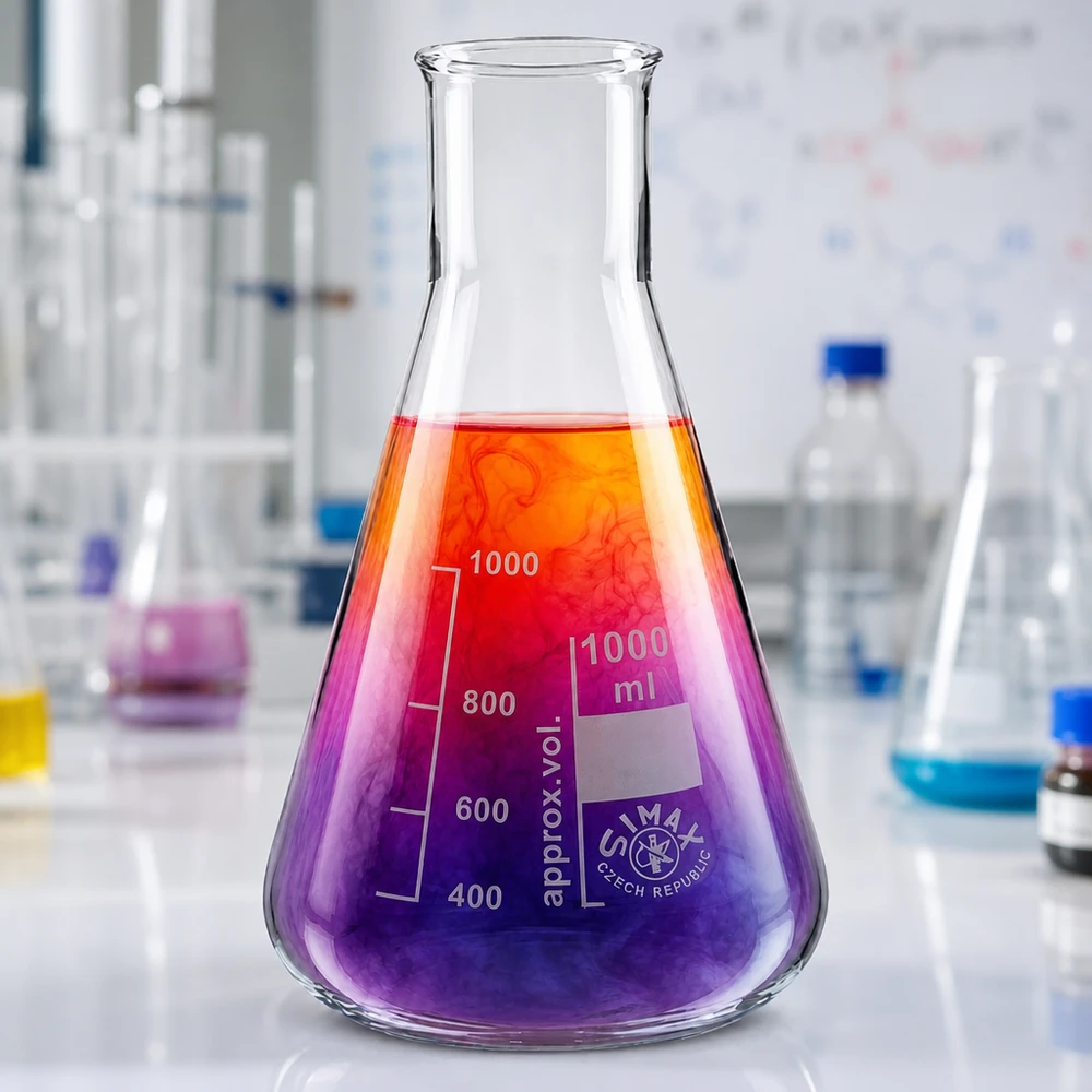 Chemiekolf 200ml met wijde hals en optimaal formaat voor kleine experimenten