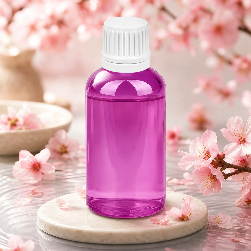 Handig druppelflesje in paars ontwerp met witte OV-dop voor doe-het-zelfcosmetica