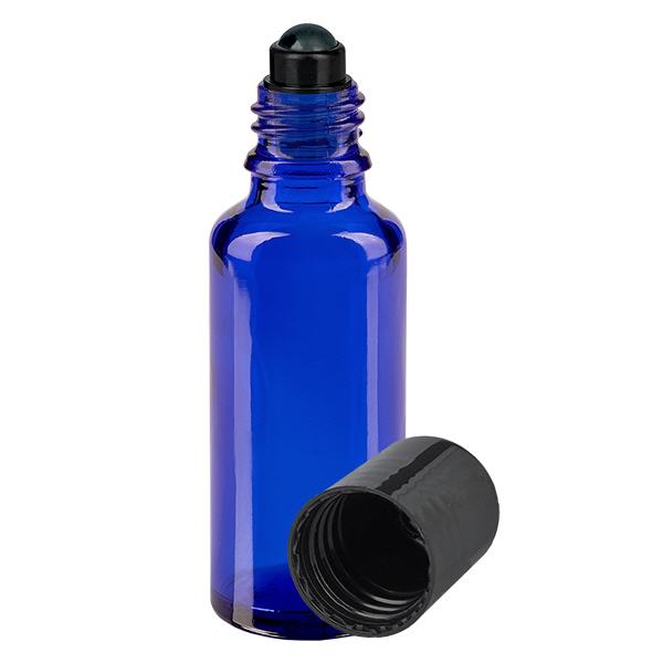 Glas deostick fles blauw 30ml, lege deo roller (Roll On) Glas deostick fles blauw 30ml, lege deo roller (Roll On)