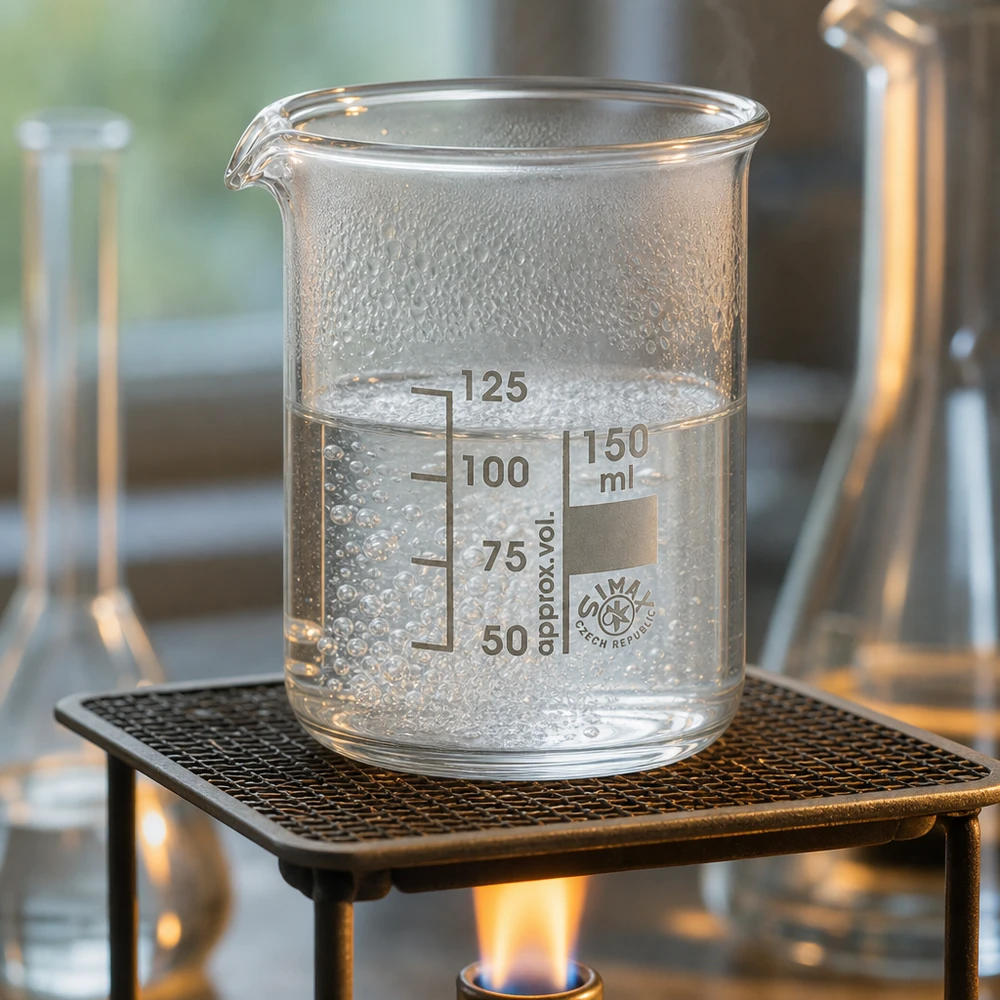 Lage maatbeker van 150 ml gemaakt van hoogwaardig borosilicaatglas voor nauwkeurige metingen