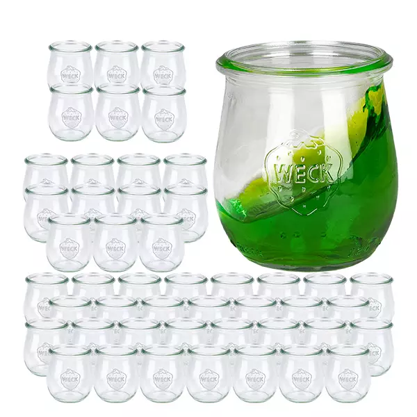 Set van 48 Weck potten 220 ml tulp potten Set van 48 Weck potten 220 ml tulp potten