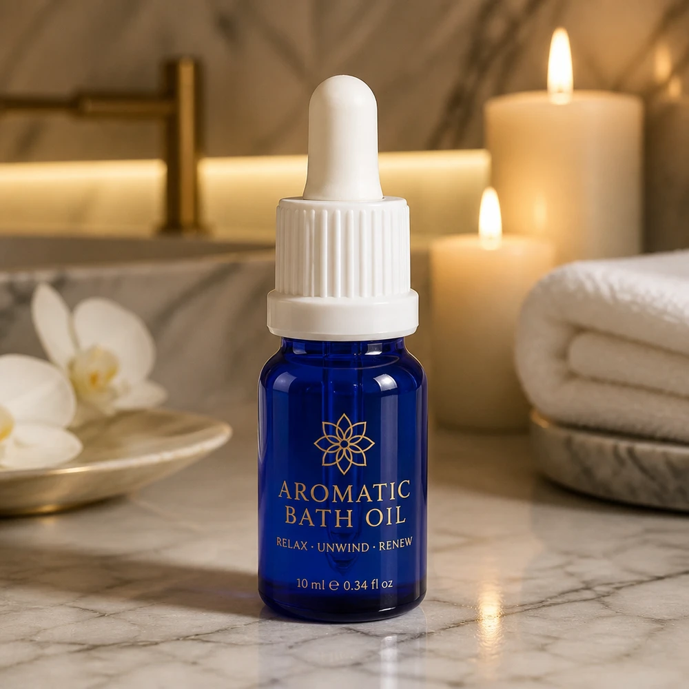 5ml pipetfles wit OV BlueLine UT18/5 Premium druppelflesje van 5 ml in blauw en wit voor het veilig bewaren en doseren van concentraten