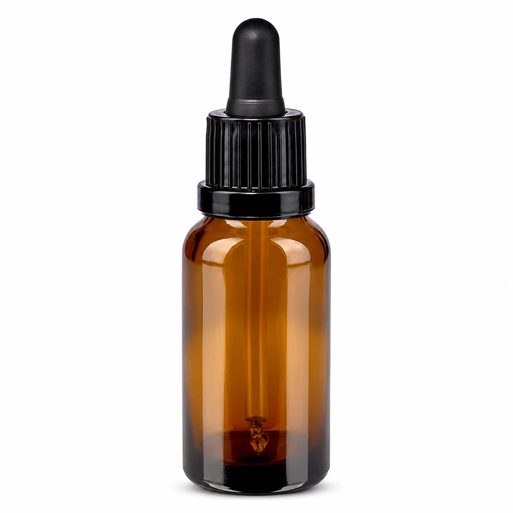 20ml pipetfles zwart OV BrownLine UT18/20 Compacte pipetfles 20ml BrownLine met anti-slip geribbelde dop