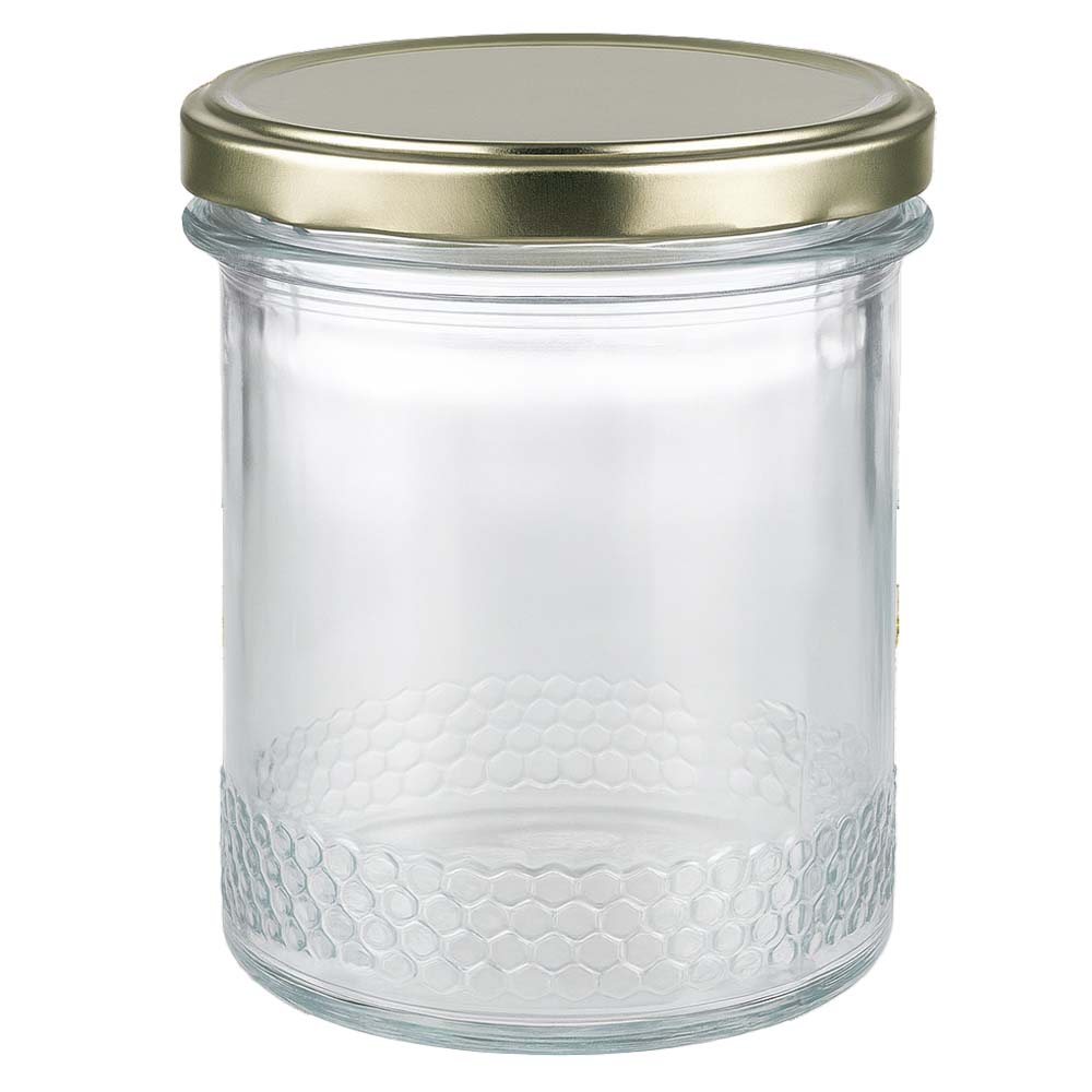 Honingpot 560 g met gouden BasicSeal UNiTWIST-deksel