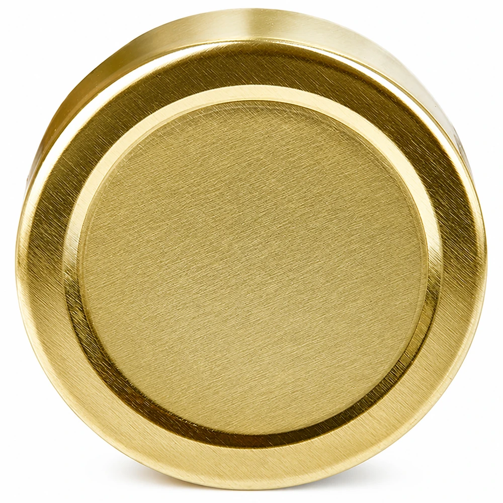 58 mm BasicSeal-deksel goud (TO58deep) UNiTWIST Gouden TO58deep inmaakdeksel 58 mm BasicSeal UNiTWIST bovenaanzicht
