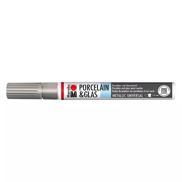 Krijt zilver 1-2mm voor glas/porselein (082)