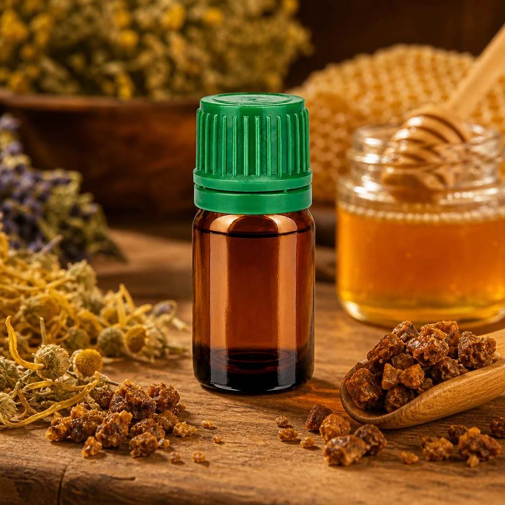 Compact 5ml flesje met groene verzegelstop voor het veilig bewaren van natuurlijke producten