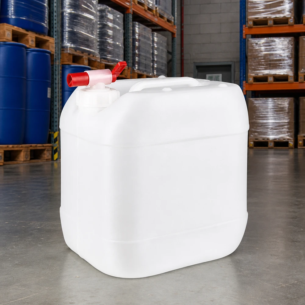 15l jerrycan met aftapkraan, UN-toelating Reservejerrycan van 15 liter met geïntegreerd handvat en handige rode draaikraan