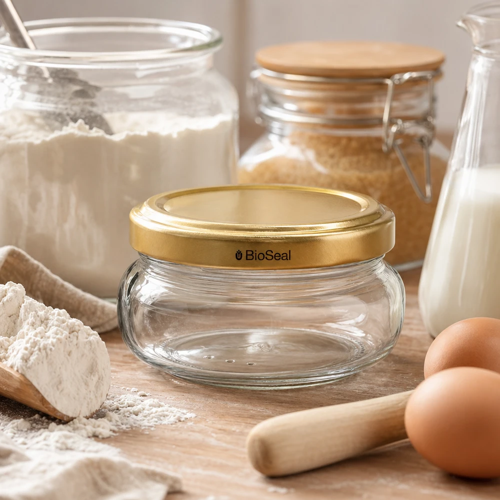 120ml terrine met BioSeal deksel goud UNiTWIST