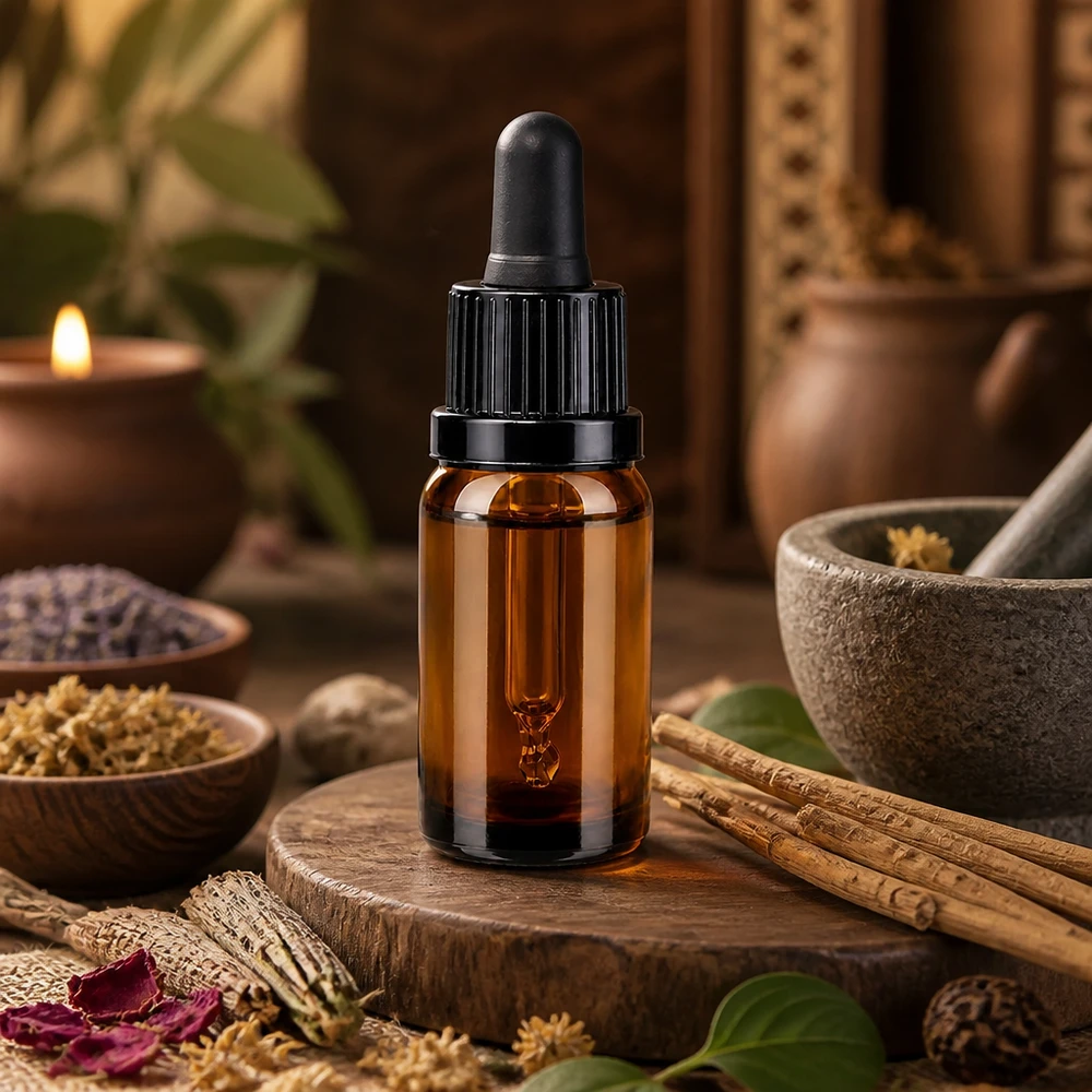 10ml pipetfles zwart OV BrownLine UT18/10 Compacte pipetfles van 10 ml in amberkleurig glas voor aromatherapietoepassingen en natuurlijke cosmetica