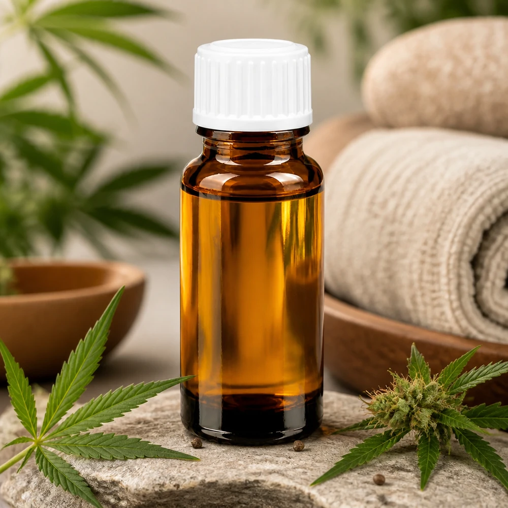 Bruinglasflesje van 10 ml met kindveilige sluiting voor etherische oliën en tincturen
