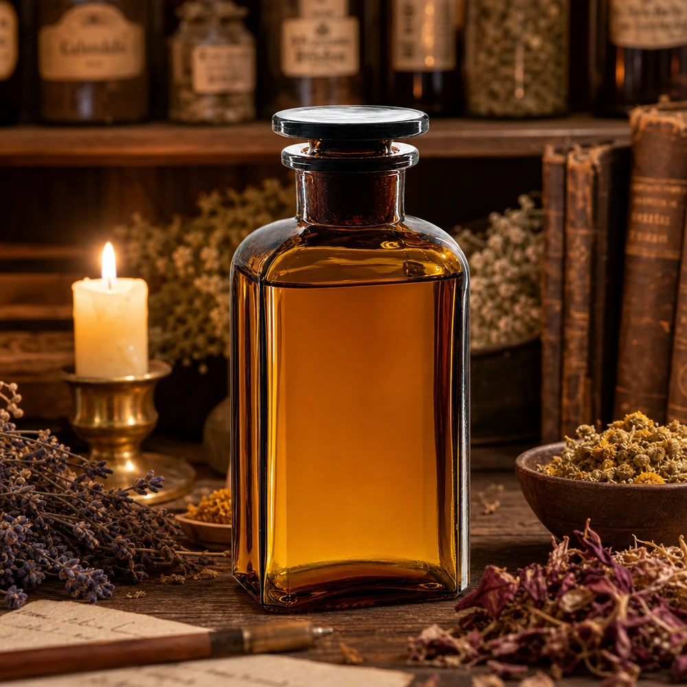 Vierkant-apothekersfles 250 ml wijde hals bruin glas incl. glazen stop Vintage apothekersfles 250 ml, vierkant, bruin, glazen stop, voor het bewaren van kruiden