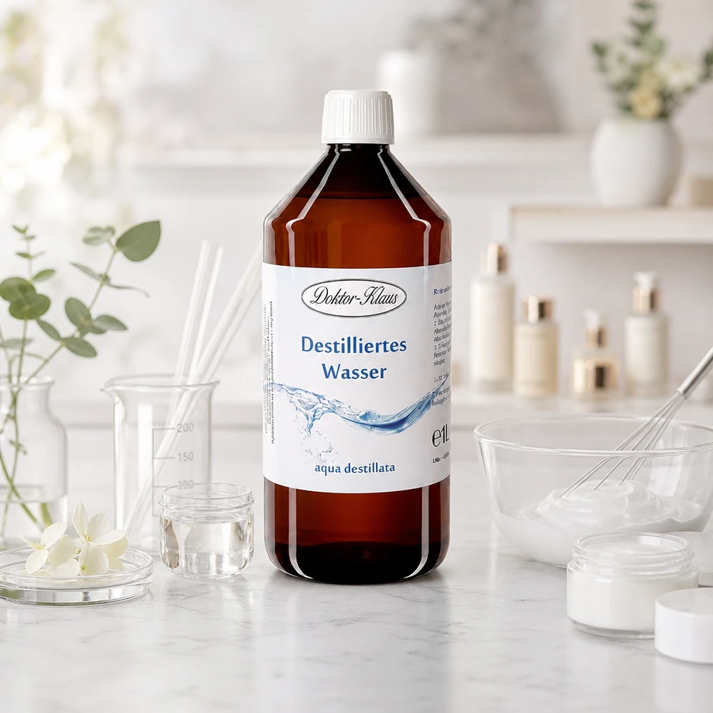1 liter gedestilleerd water - Aqua destin bruine 1000ml PET fles.