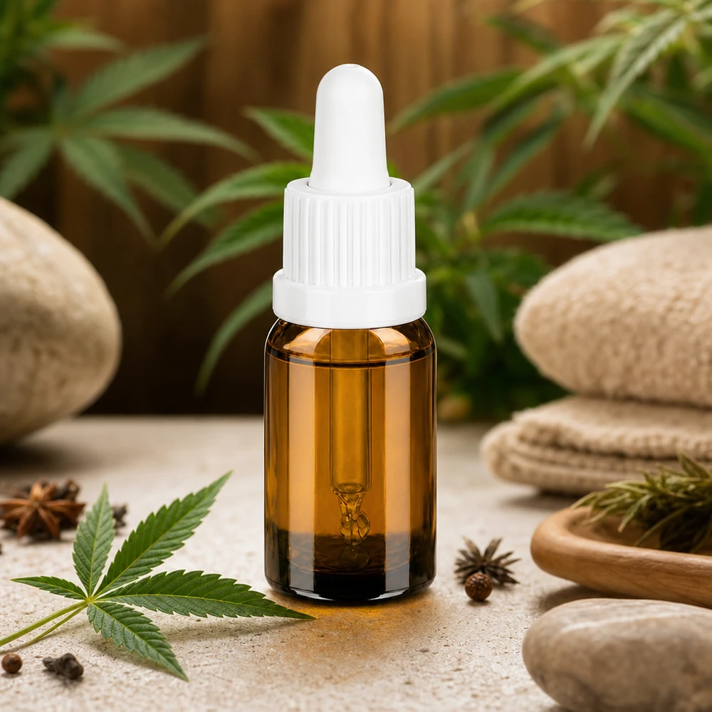 10ml BrownLine pipetfles met witte OV-dop voor het nauwkeurig aanbrengen van extracten