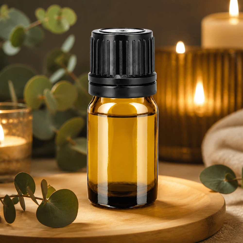 5ml flessenglazen 11mm SV zwart OV BrownLine UT18/5 Klein amberkleurig glazen flesje van 5 ml met UV-bescherming voor het veilig bewaren van essences en tincturen