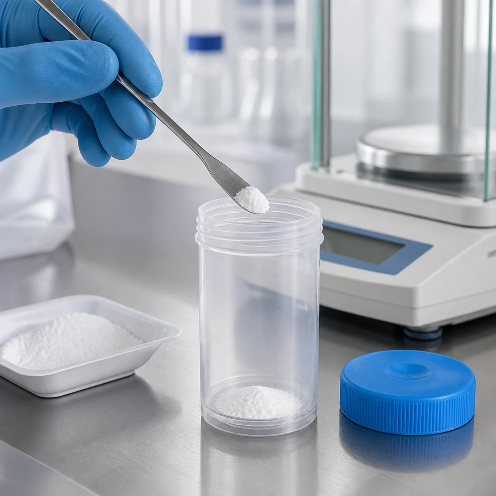 Universele plastic pot (pathovat) 50ml Open pathogenenvat van 50 ml, vervaardigd uit PP-kunststof, voor het professioneel afwegen van reagentia