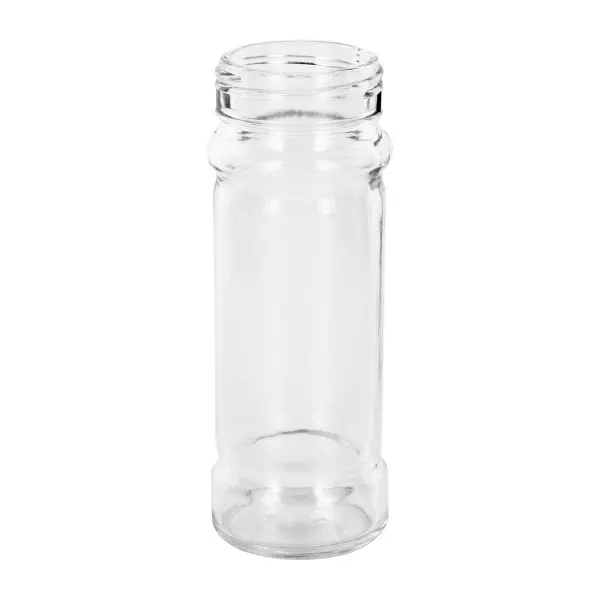 Klein glazen potje ‘Mary’ voor kruiden en zout, inhoud 100 ml, helder glas