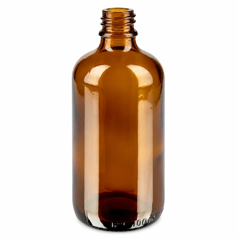 Amberkleurige glazen fles 100ml BrownLine serie - speciaal voor farmaceutische toepassingen