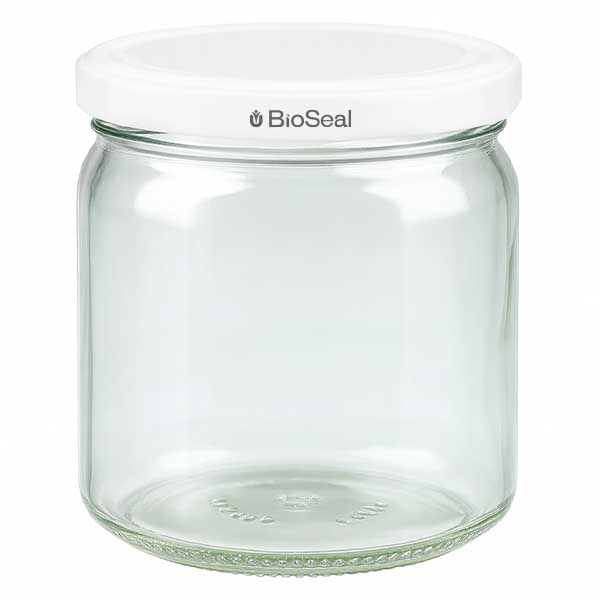 408ml rond glas met BioSeal deksel wit UNiTWIST