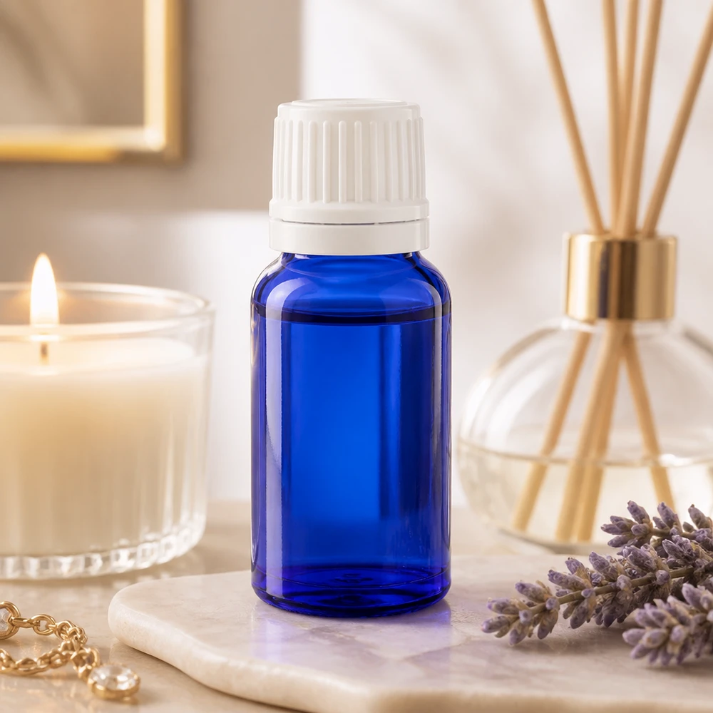 Hoogwaardig blauw Apoflesje van 10 ml met echtheidszegel voor laboratoriumtoepassingen