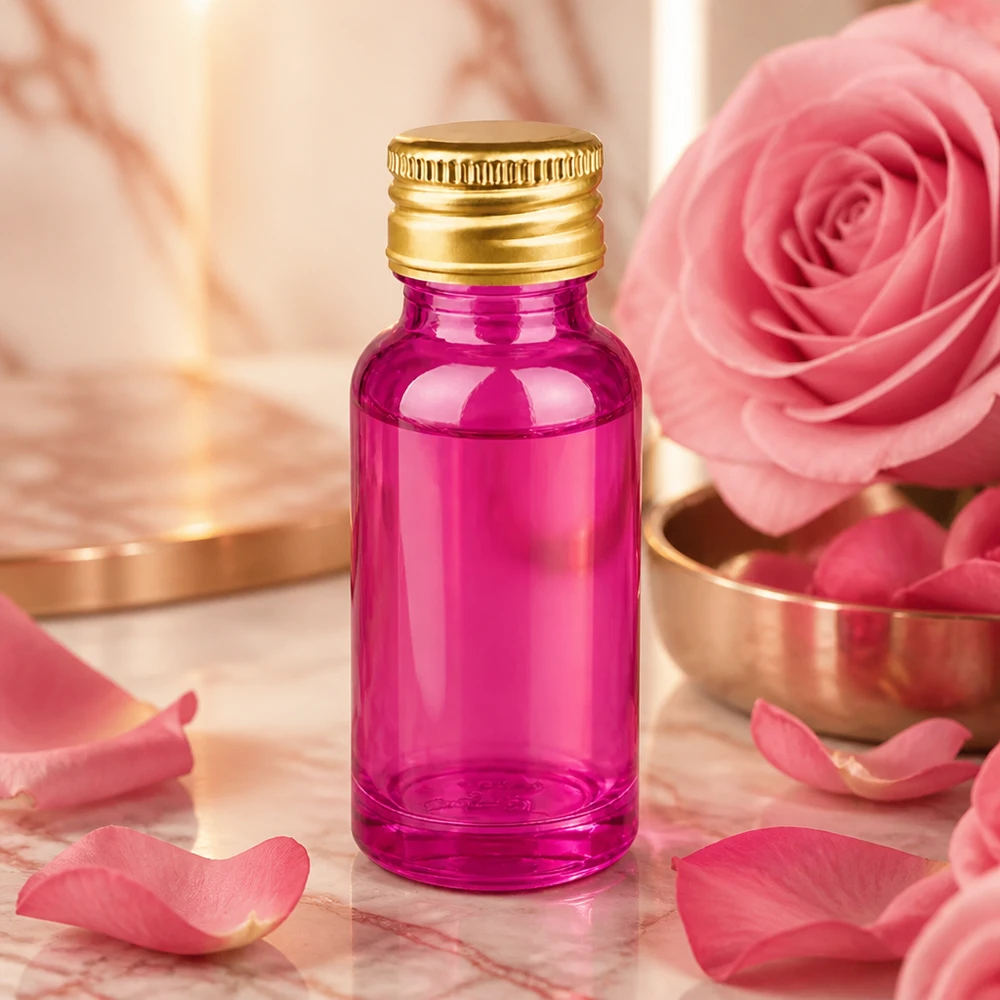Premium 20 ml flesje in Purple Light met robuust aluminium deksel voor professioneel gebruik