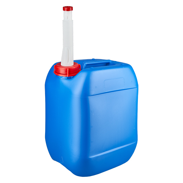 Canister 10 liter blauw met flexibele uitloop
