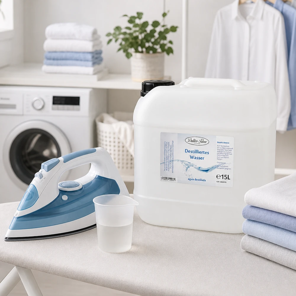 15 liter gedestilleerd water - Aqua dest in blanke premium jerrycan van Doktor Klaus