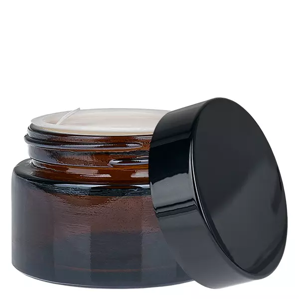 Glazen pot 30ml bruin met inlay deksel UNiTWIST Glazen pot 30ml bruin met inlay deksel UNiTWIST